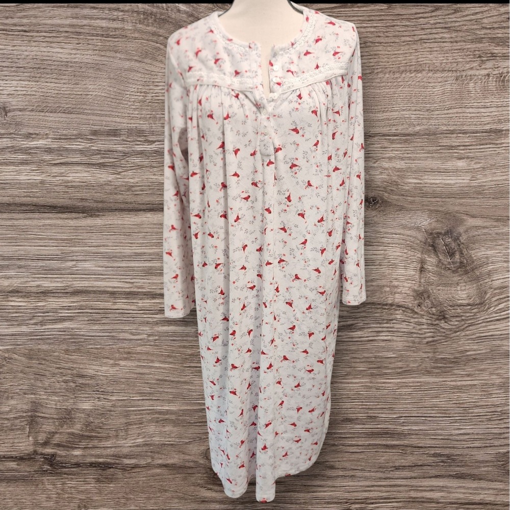 Secret Treasures‎ Sleepwear Nightgown L Cardinals Print Long Sleeve Pajama Gown - Picture 3 of 6